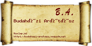 Budaházi Arétász névjegykártya